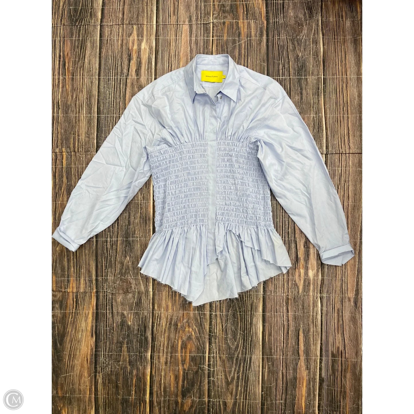 Top Long Sleeve By Cmb In Blue, Size: 14