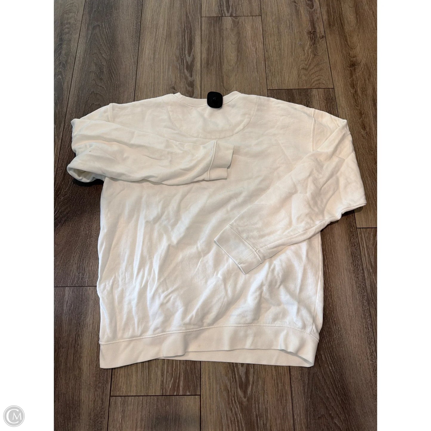 Sweatshirt Crewneck By Clothes Mentor In White, Size: L