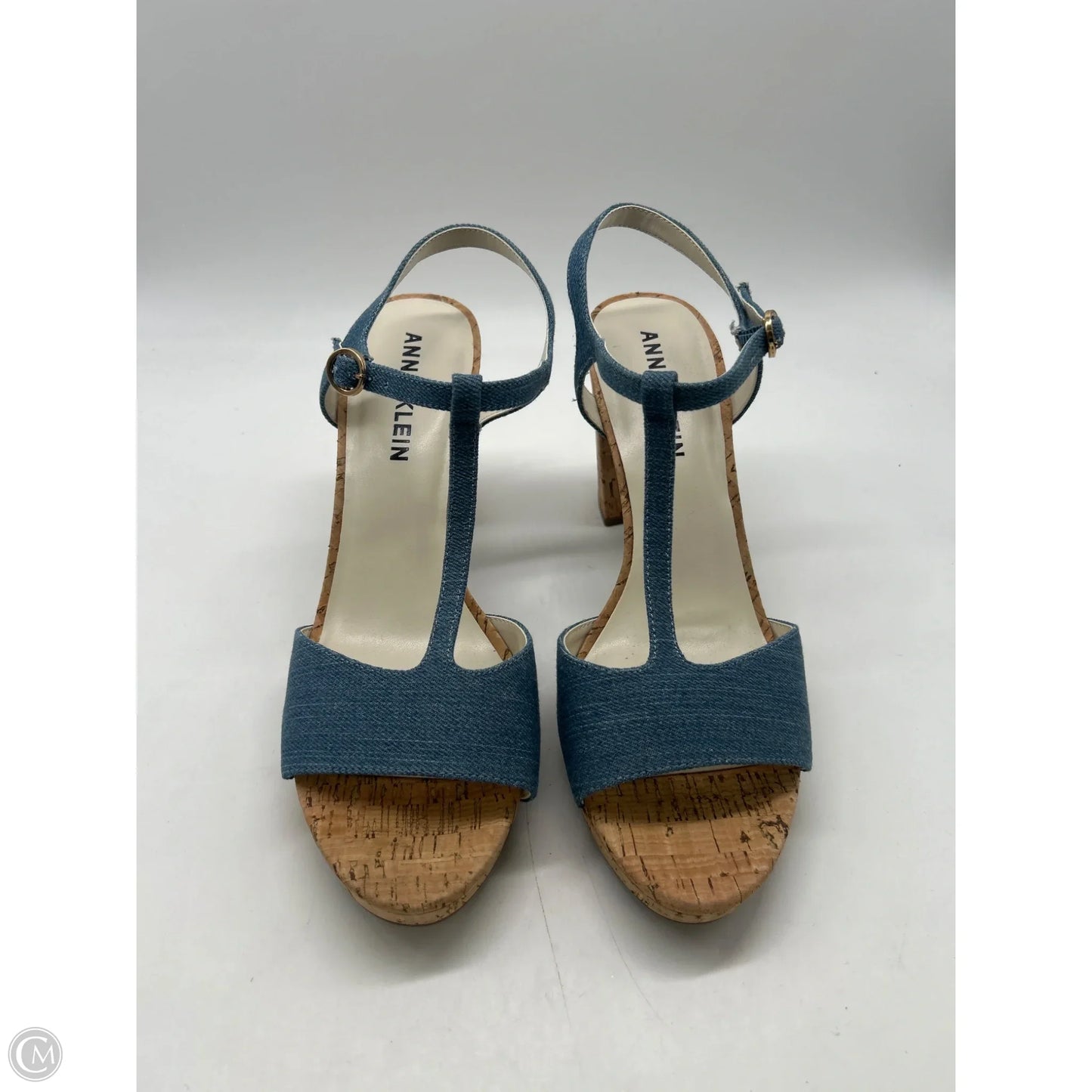 Sandals Heels Block By Anne Klein In Blue, Size: 11