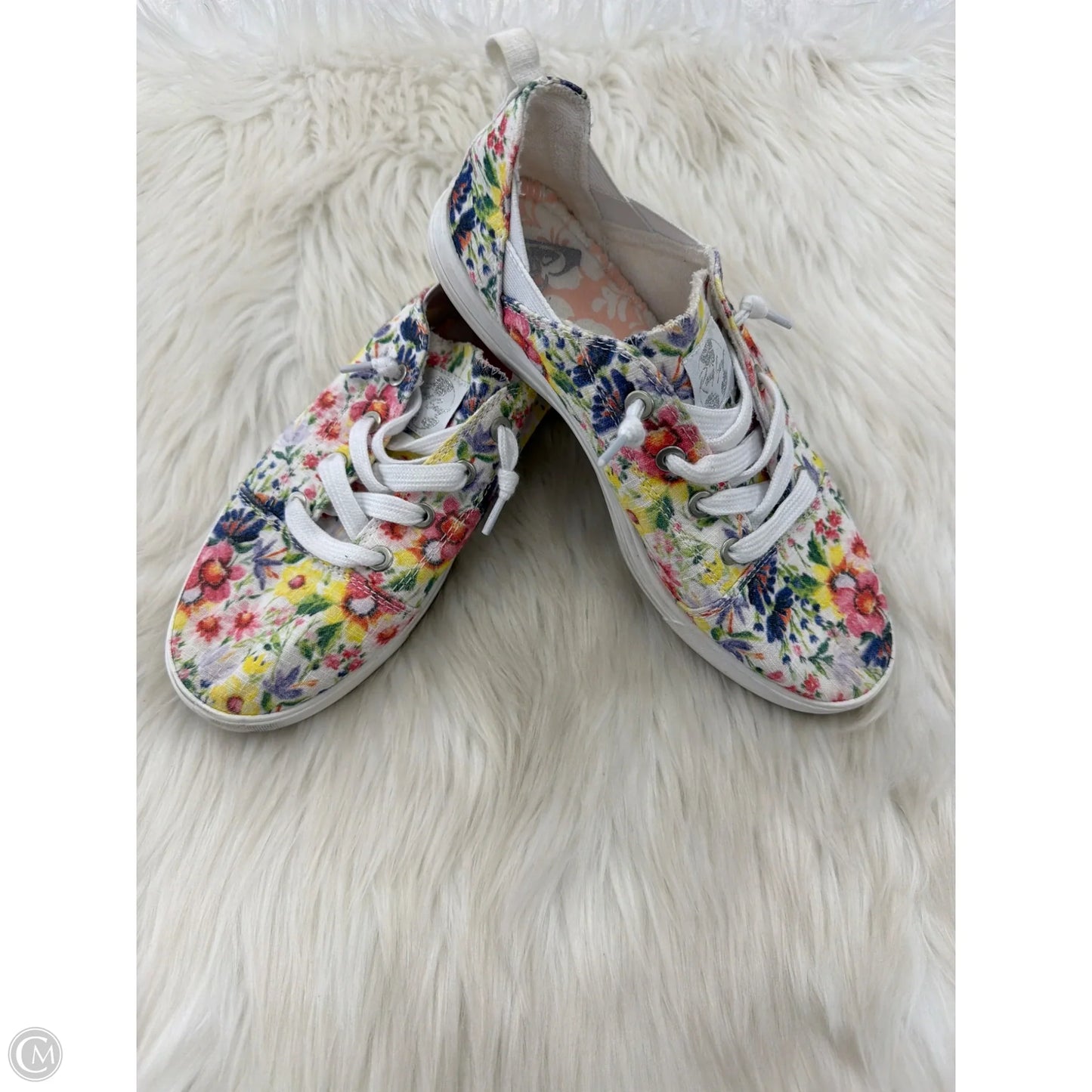 Shoes Sneakers By Roxy In Floral Print, Size: 7.5