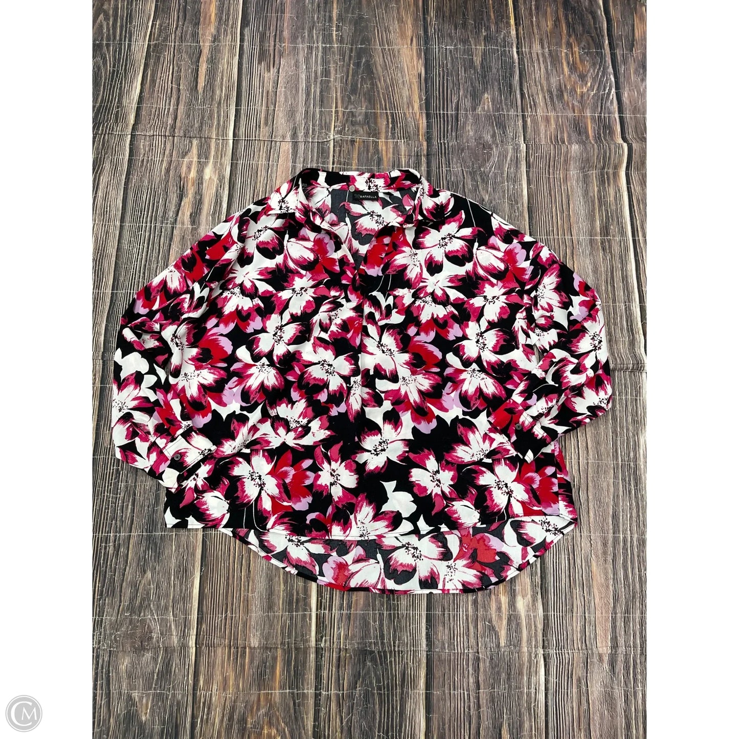 Top Long Sleeve By Rafaella In Pink, Size: 1x
