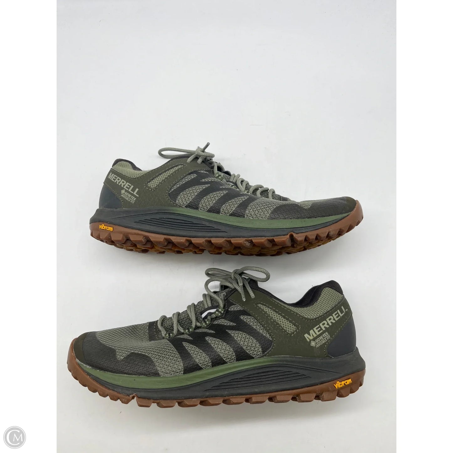 Shoes Hiking By Merrell In Green, Size: 8.5