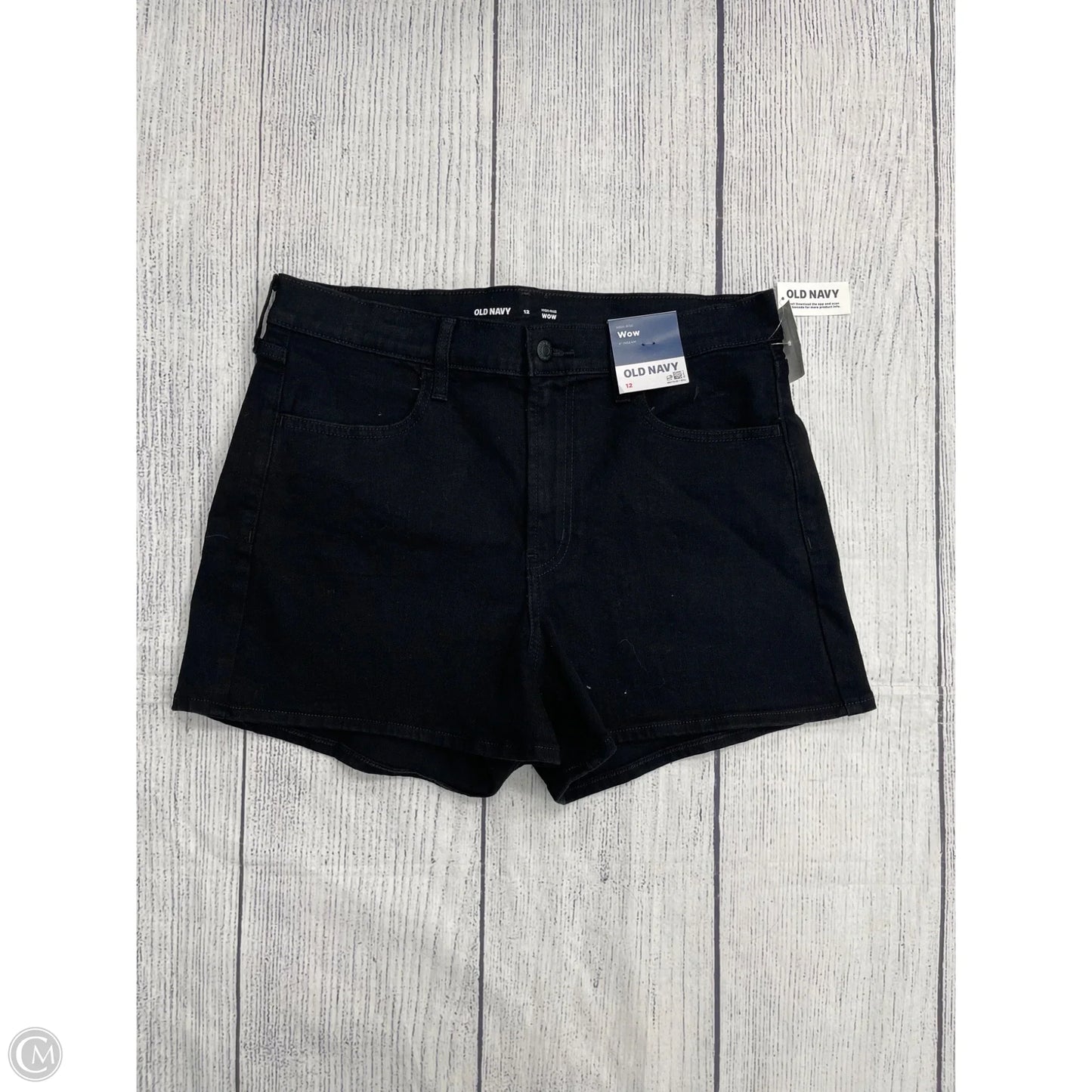 Shorts By Old Navy In Black Denim, Size: 12