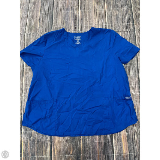 Top Short Sleeve By Cherokee In Blue, Size: 3x