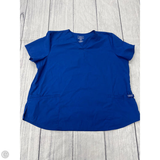 Top Short Sleeve By Cherokee In Blue, Size: 3x