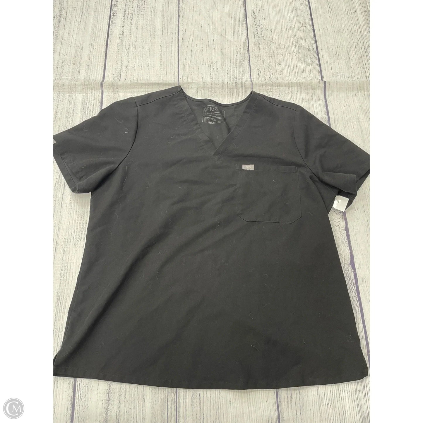 Top Short Sleeve By Clothes Mentor In Black, Size: 1x