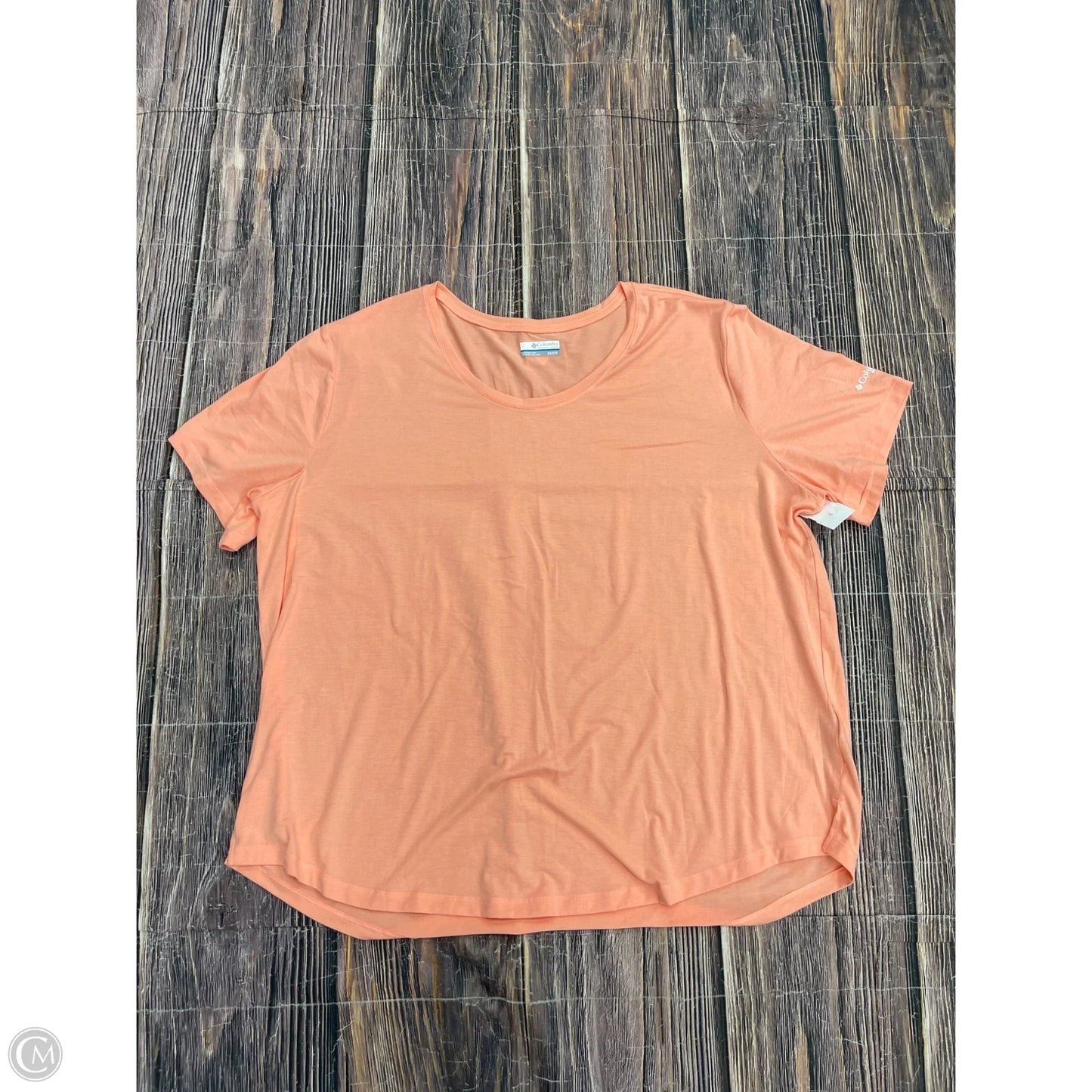 Athletic Top Short Sleeve By Columbia In Orange, Size: 2x