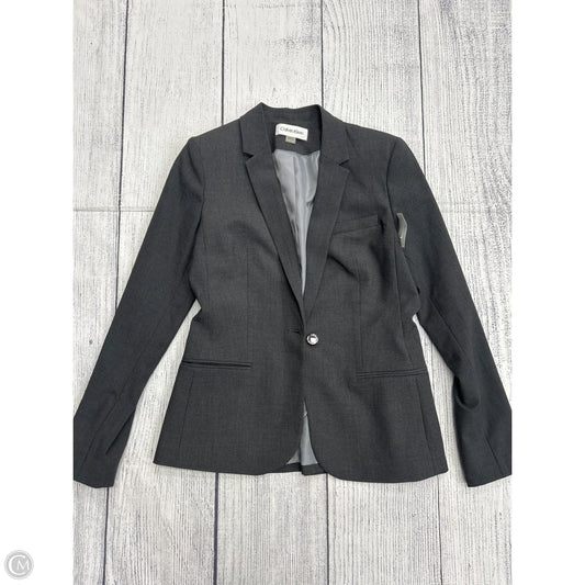 Blazer By Calvin Klein In Grey, Size: 4