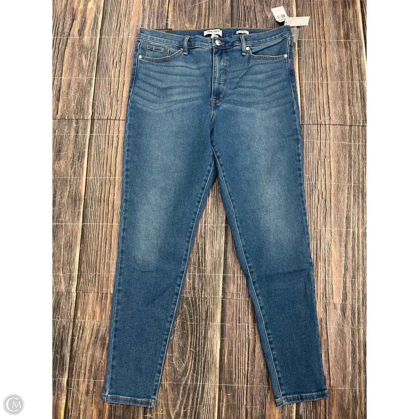 Jeans Skinny By Nine West In Blue Denim, Size: 16
