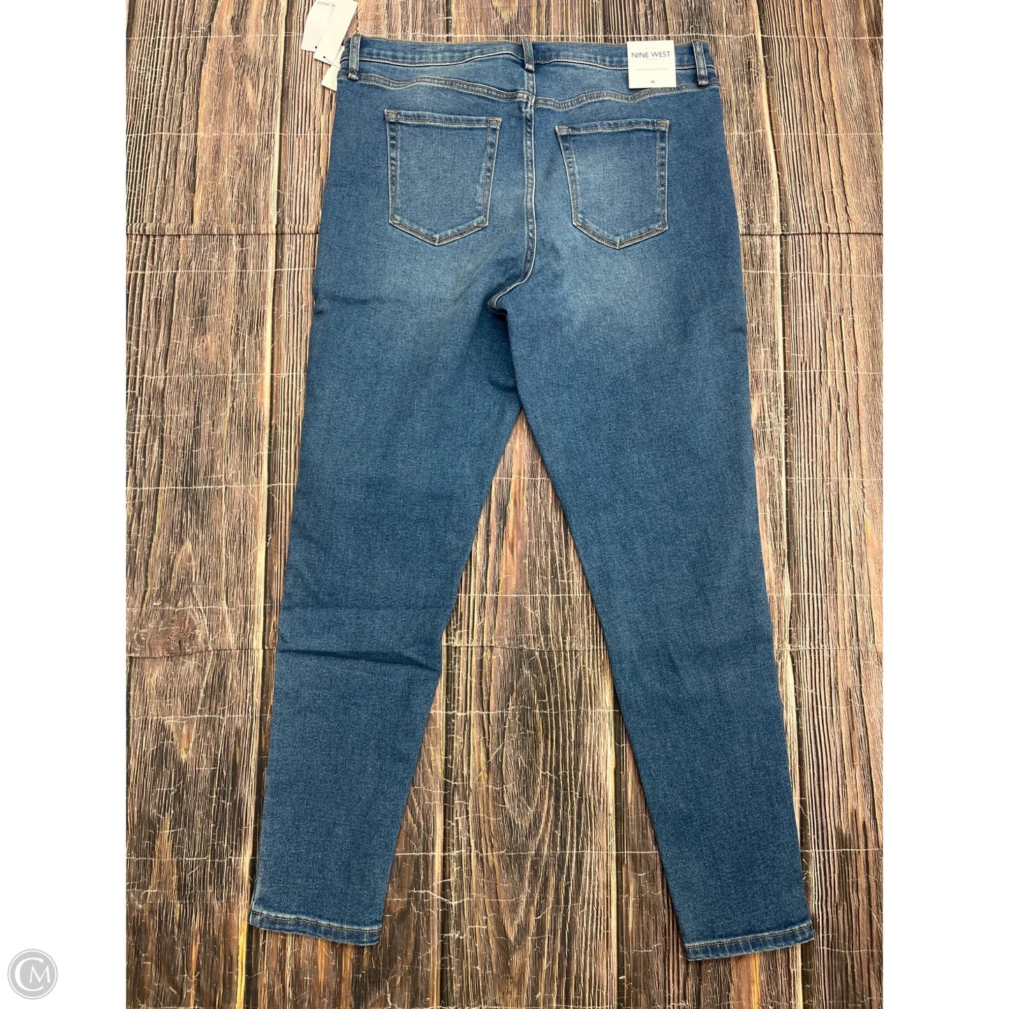 Jeans Skinny By Nine West In Blue Denim, Size: 16