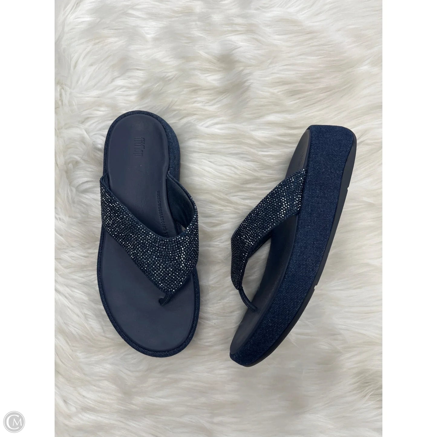 Sandals Flip Flops By Fitflop In Blue, Size: 7