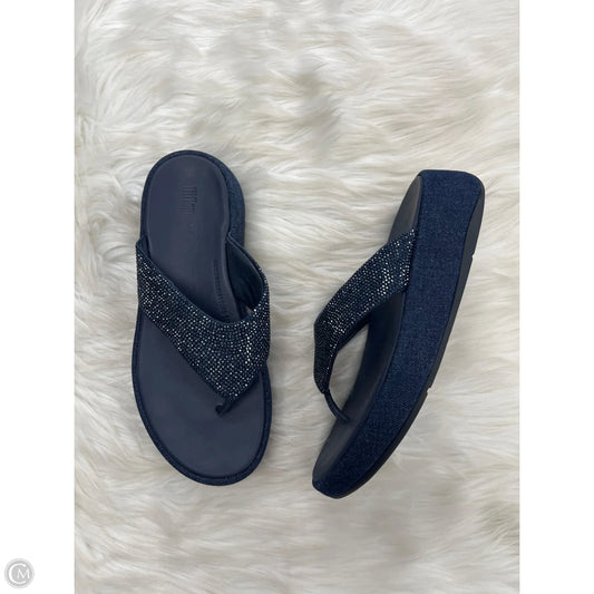 Sandals Flip Flops By Fitflop In Blue, Size: 7