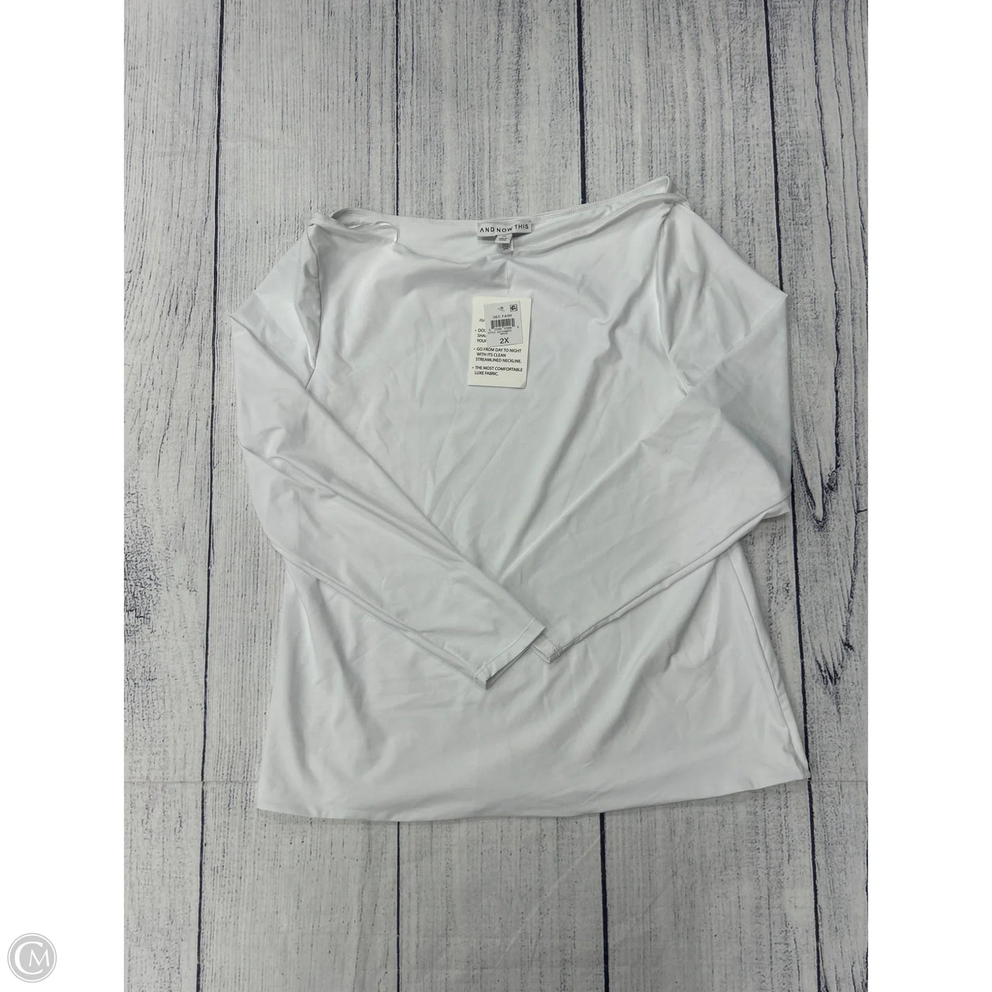 Top Long Sleeve By And Now This In White, Size: 2x