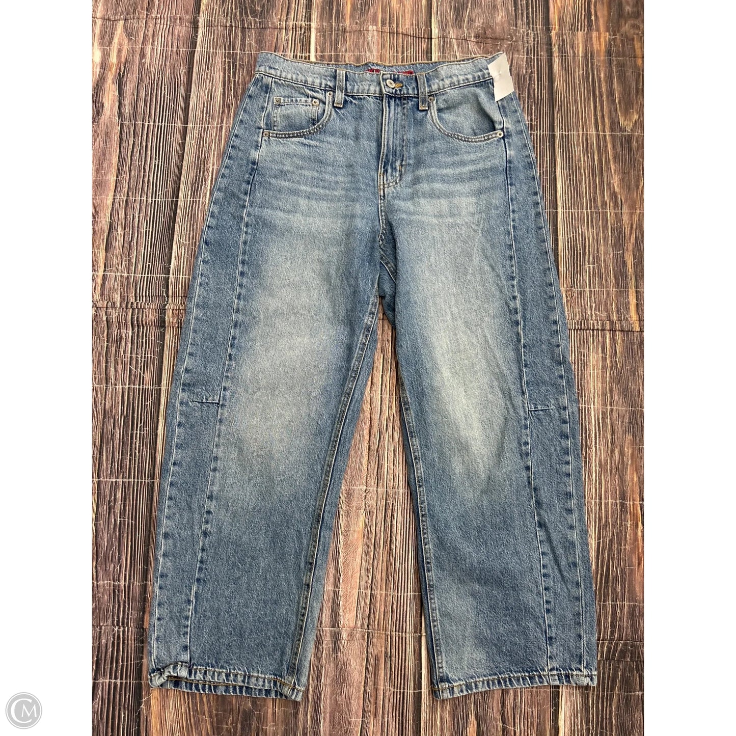 Jeans Straight By Lucky Brand In Blue Denim, Size: 8