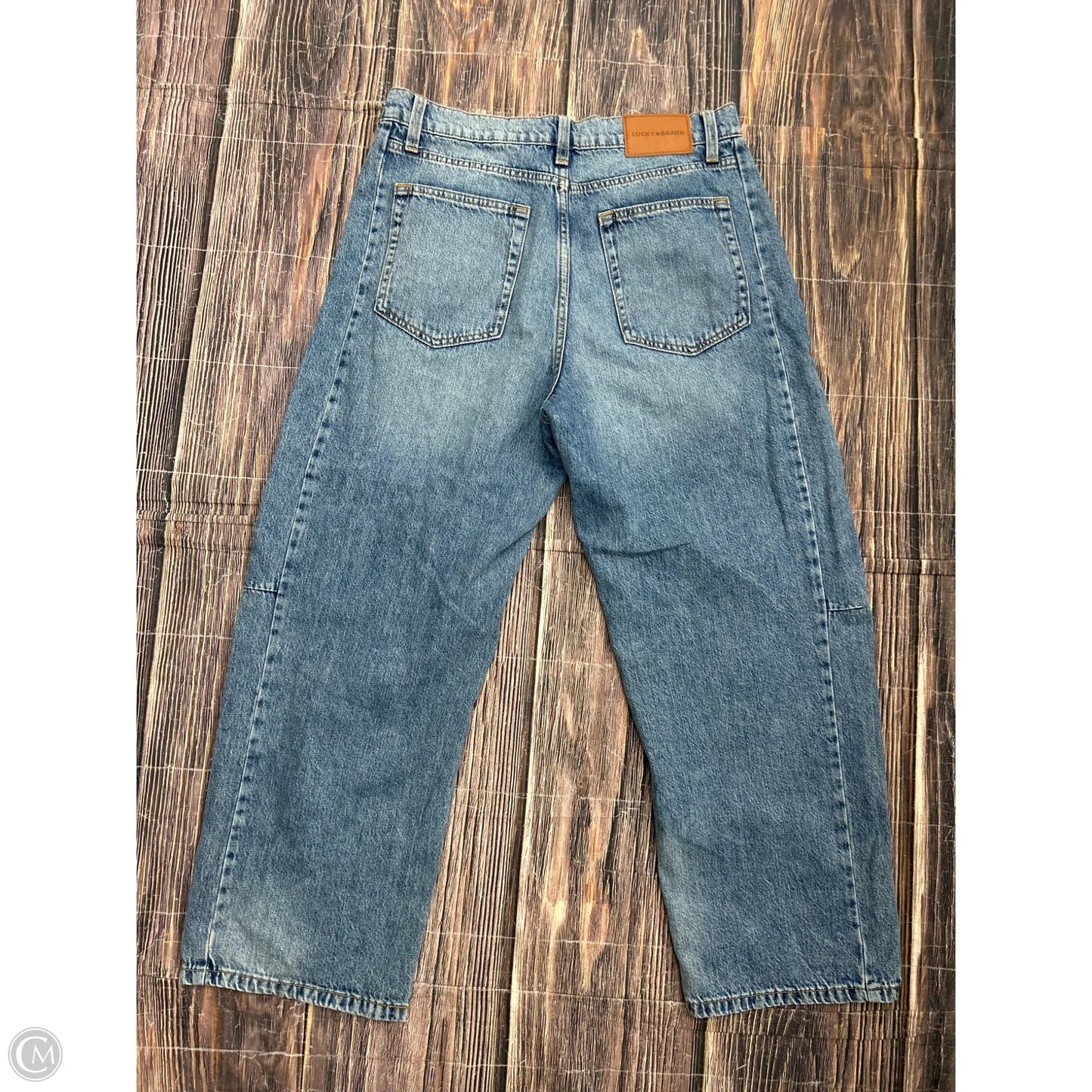 Jeans Straight By Lucky Brand In Blue Denim, Size: 8