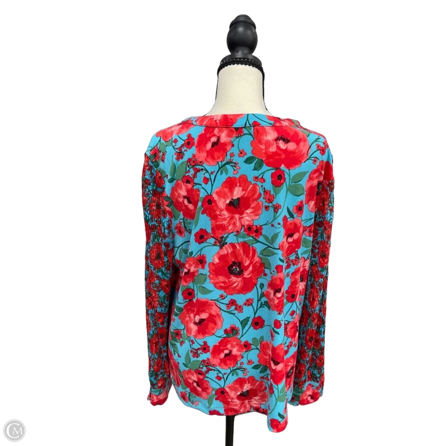 Top Long Sleeve By Isaac Mizrahi Live Qvc In Red, Size: L