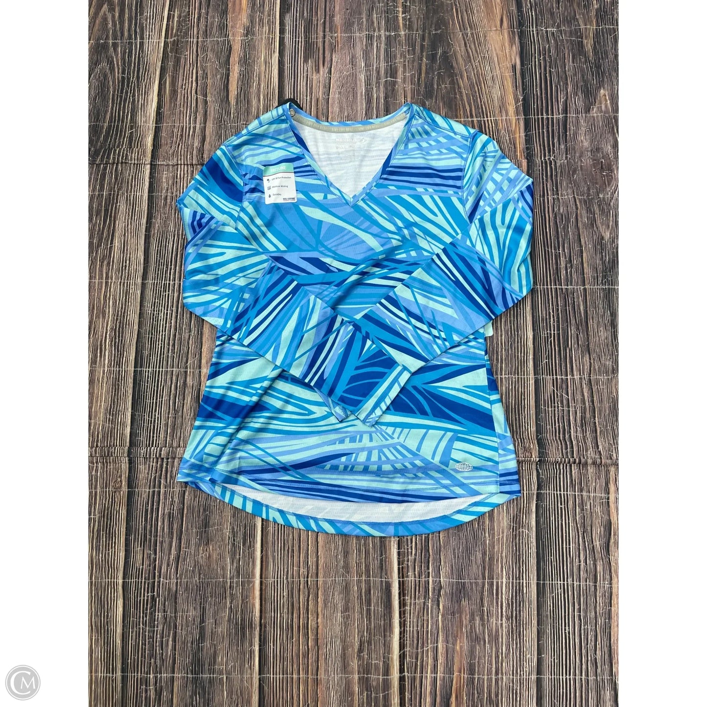 Top Long Sleeve By Reel Legends In Blue, Size: Mp