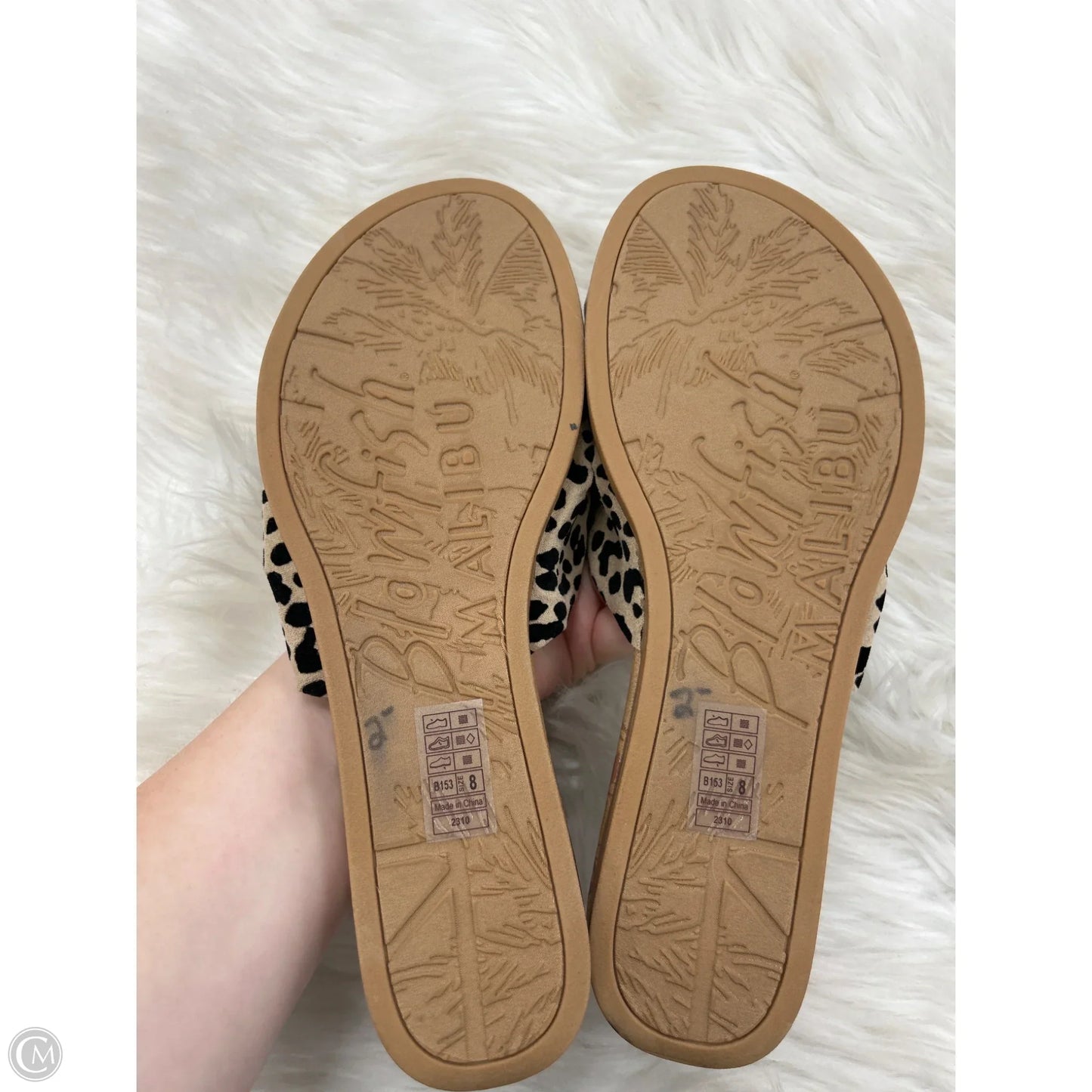 Sandals Flats By Blowfish In Animal Print, Size: 8