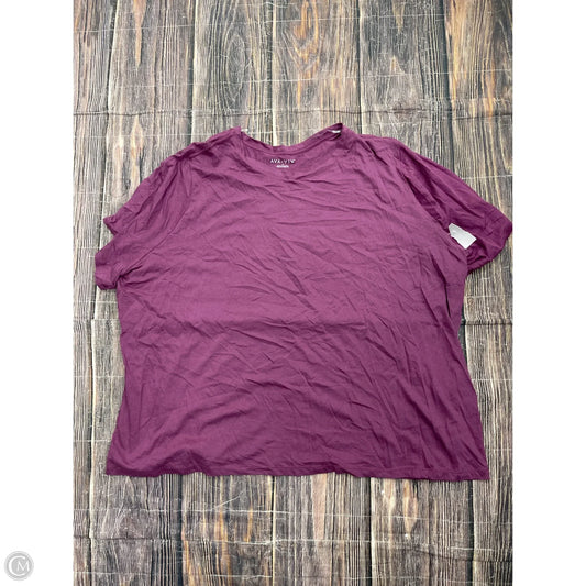 Top Short Sleeve Basic By Ava & Viv In Purple, Size: 4x