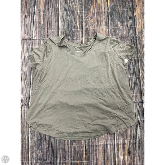 Top Short Sleeve Basic By Ava & Viv In Brown, Size: 4x