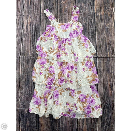 Dress Casual Midi By Torrid In Floral Print, Size: 1x