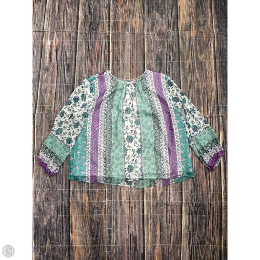 Top Long Sleeve By Loft In Purple, Size: Xl