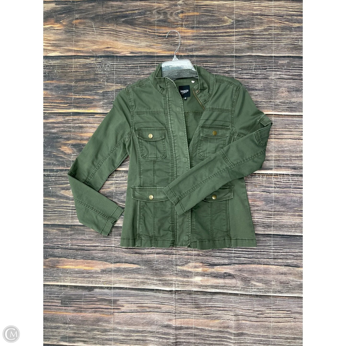 Jacket Denim By Kensie In Green Denim, Size: Xs