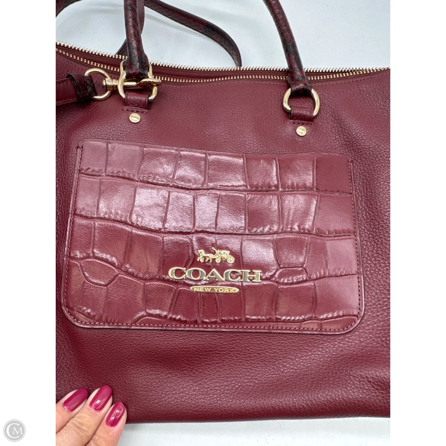 Handbag Designer By Coach, Size: Medium