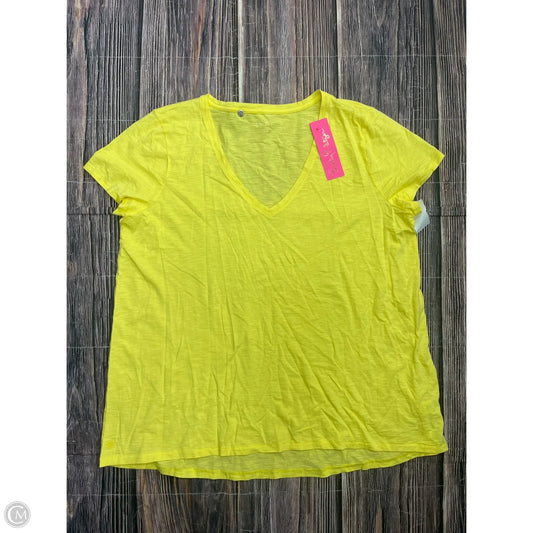 Top Short Sleeve Designer By Lilly Pulitzer In Yellow, Size: 1x