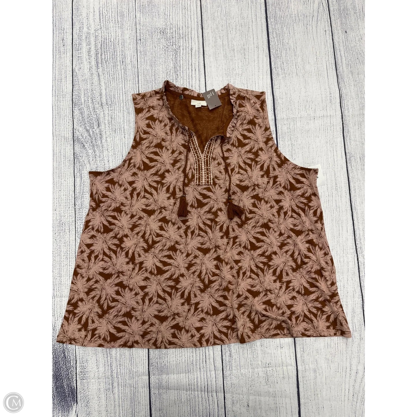 Tank Top By J. Jill In Brown, Size: 2x