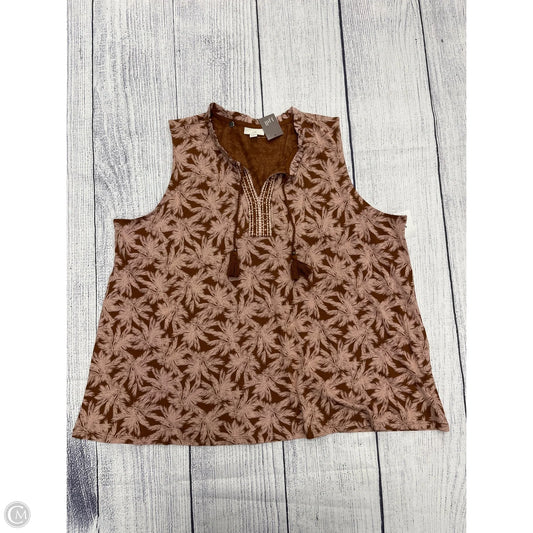 Tank Top By J. Jill In Brown, Size: 2x