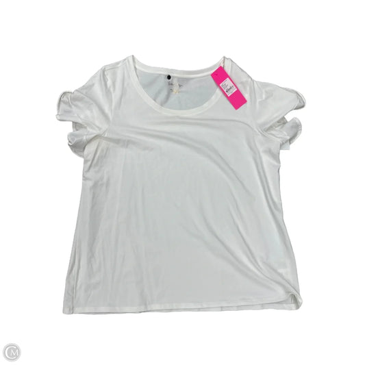 Top Short Sleeve Designer By Lilly Pulitzer In White, Size: Xl
