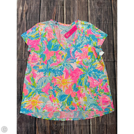 Top Short Sleeve Designer By Lilly Pulitzer In Multi-colored, Size: 1x