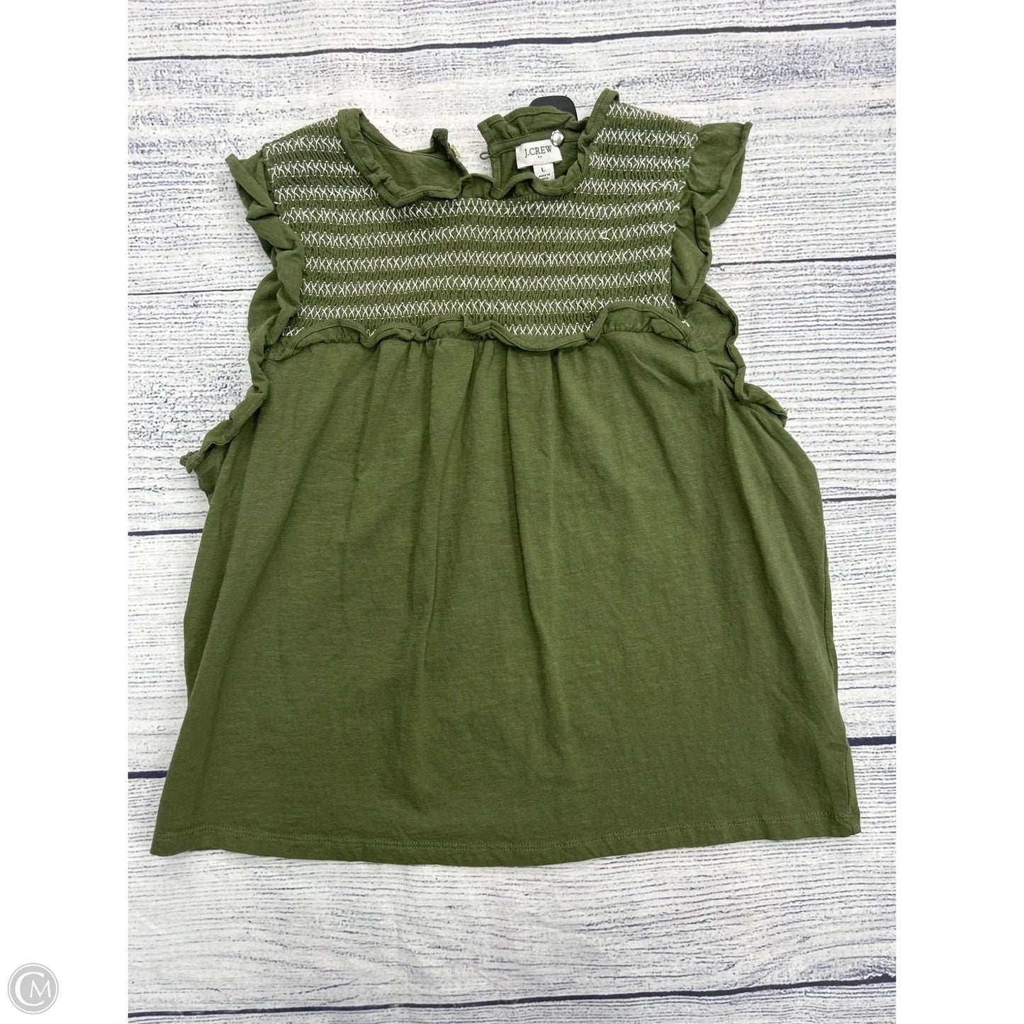 Top Sleeveless By J. Crew In Green, Size: L