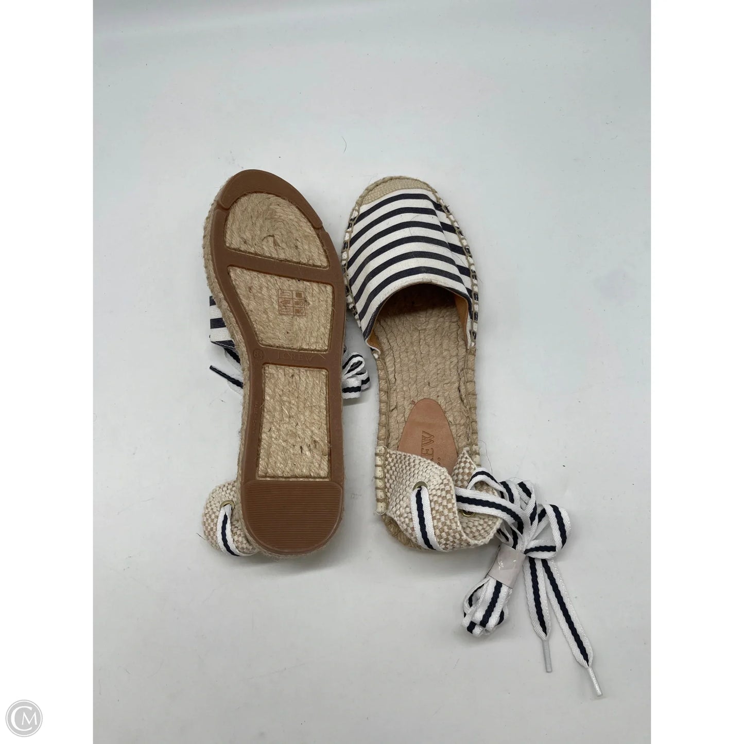 Sandals Flats By J. Crew In Blue & White, Size: 8.5