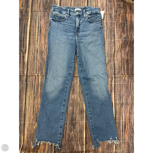 Jeans Straight By Good American In Blue Denim, Size: 4