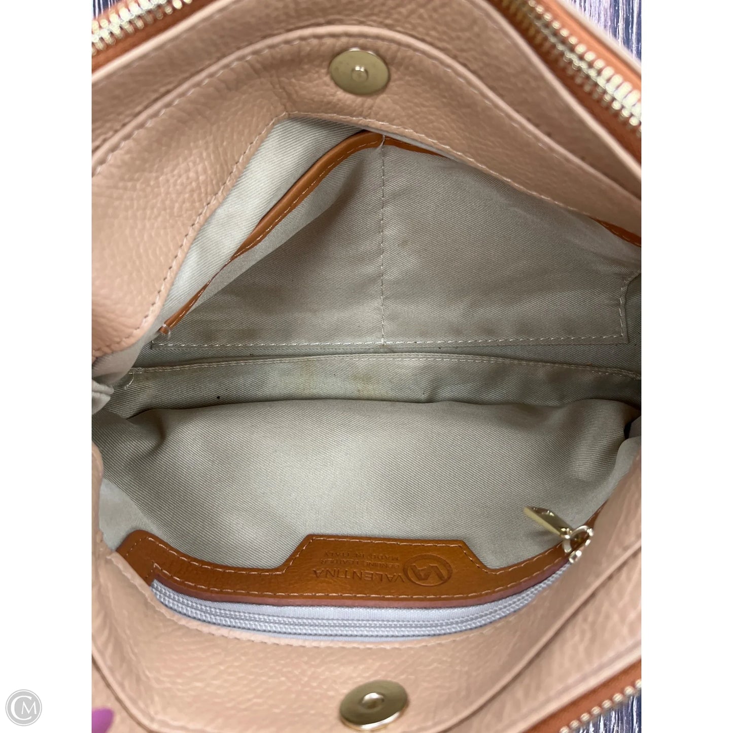 Crossbody Leather By Valentina, Size: Medium