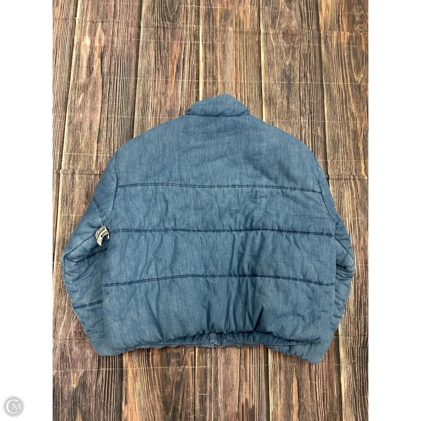 Coat Puffer & Quilted By Gap In Blue Denim, Size: Xl
