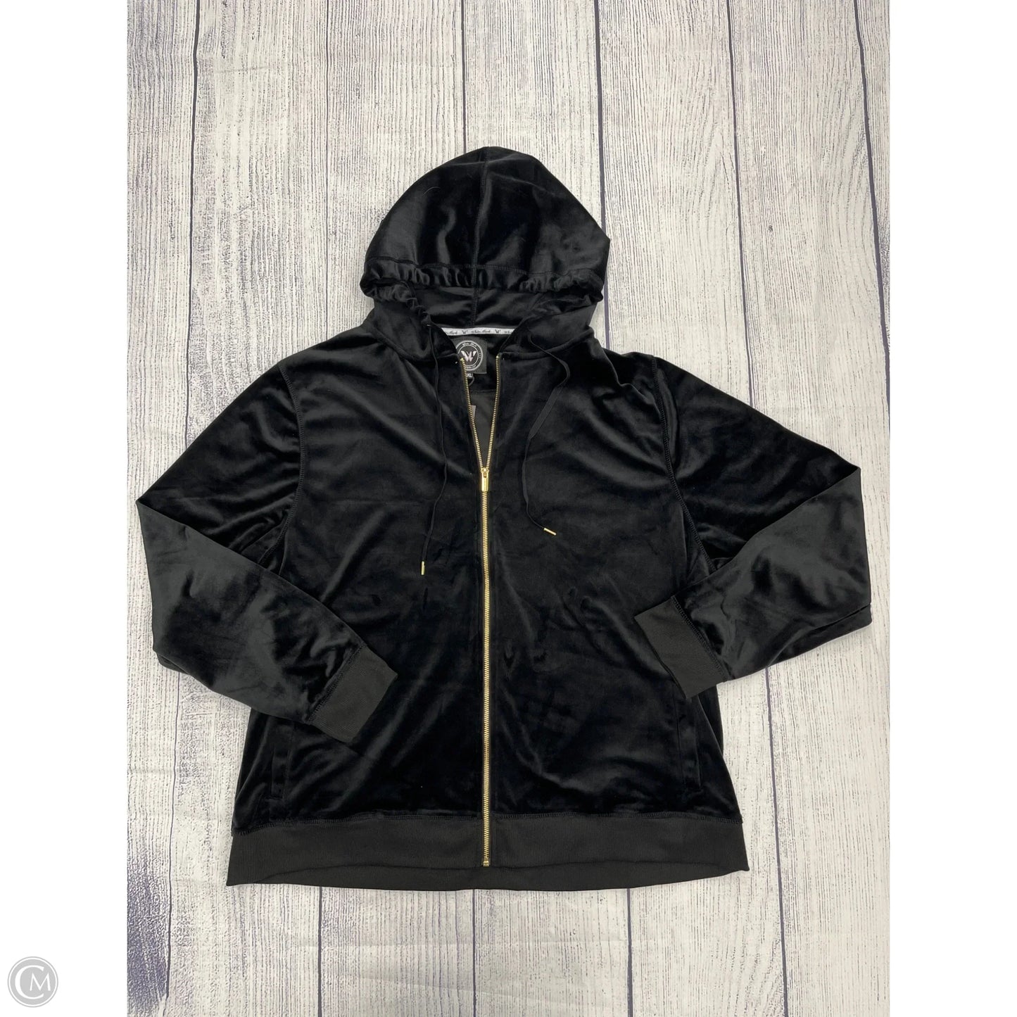 Sweatshirt Hoodie By White Mark In Black, Size: 3x