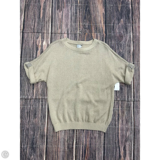 Sweater Short Sleeve By Chicos In Tan, Size: S