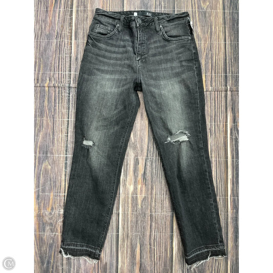 Jeans Straight By Kut In Black Denim, Size: 4