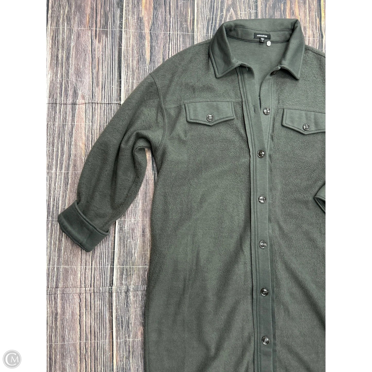 Jacket Shirt By Mittoshop In Brown, Size: L