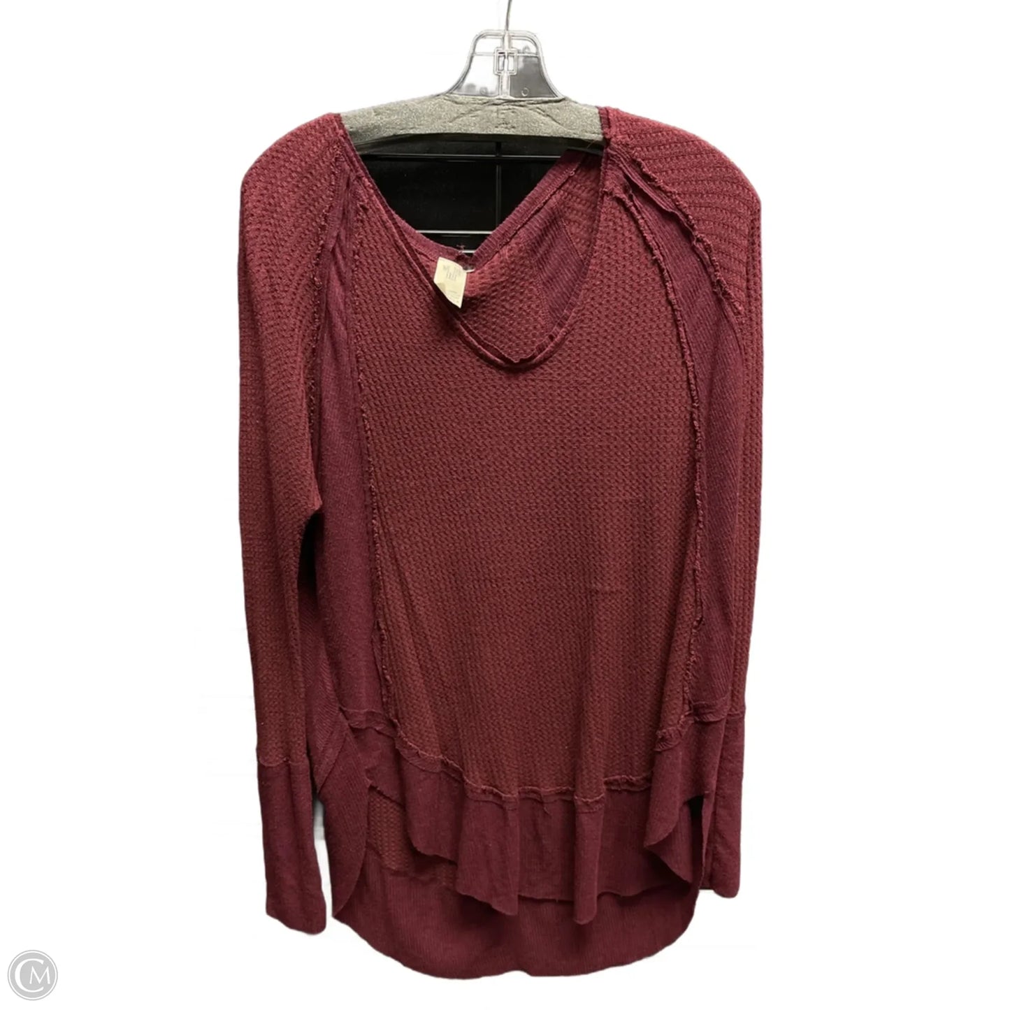 Top Long Sleeve By We The Free In Maroon, Size: S