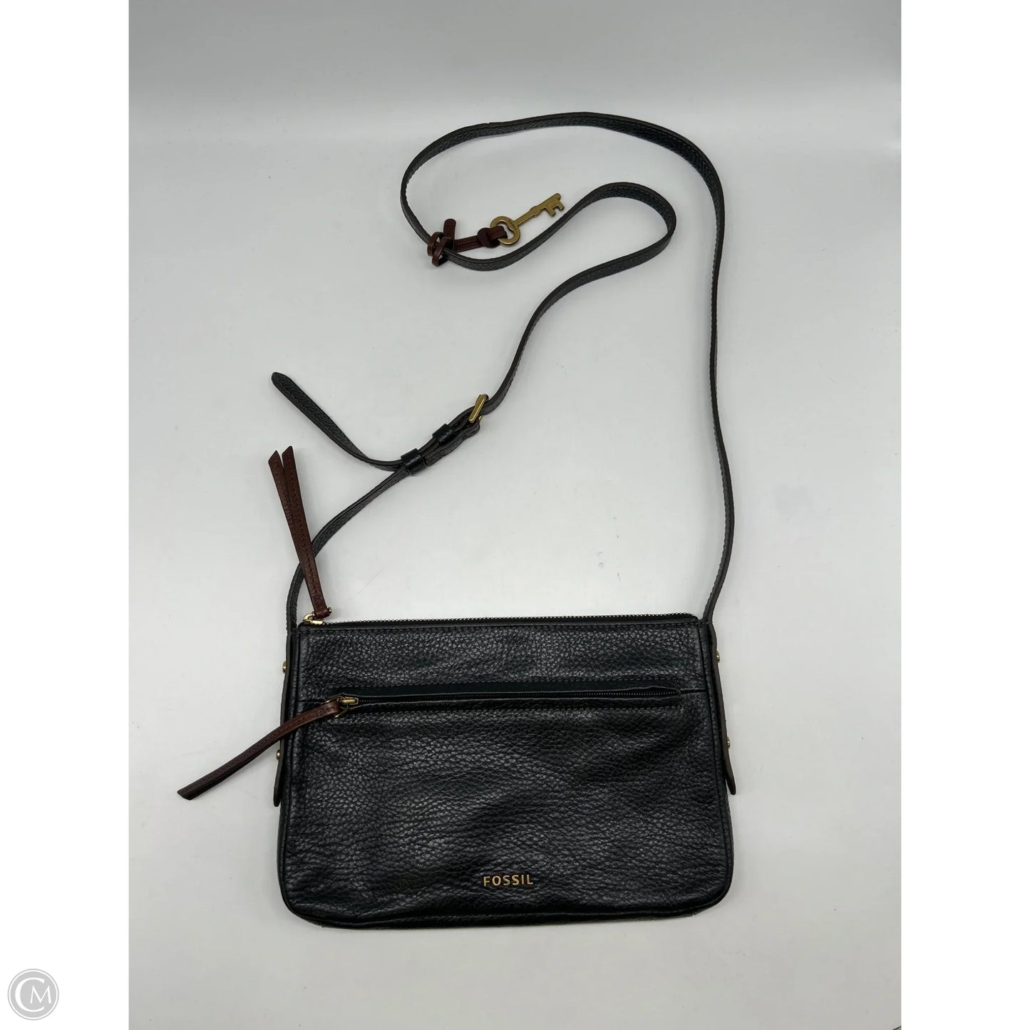Crossbody Leather By Fossil, Size: Small