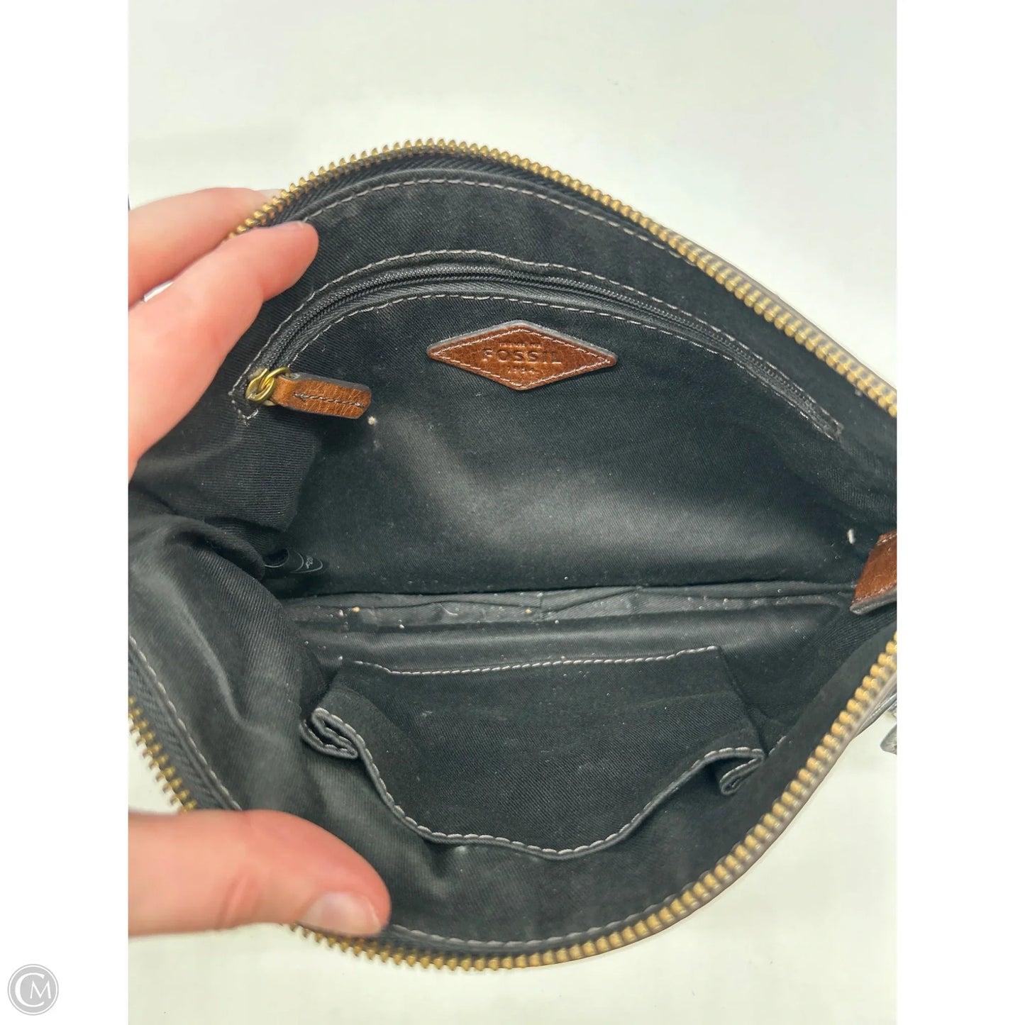 Crossbody Leather By Fossil, Size: Small