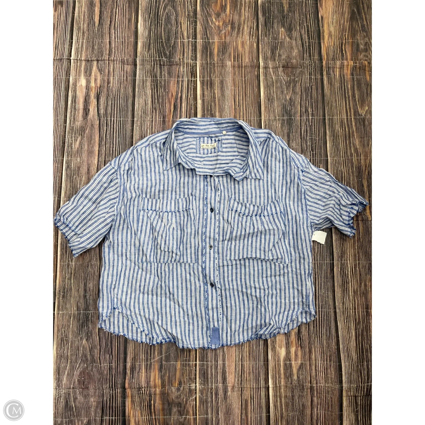 Top Short Sleeve By We The Free In Striped Pattern, Size: L