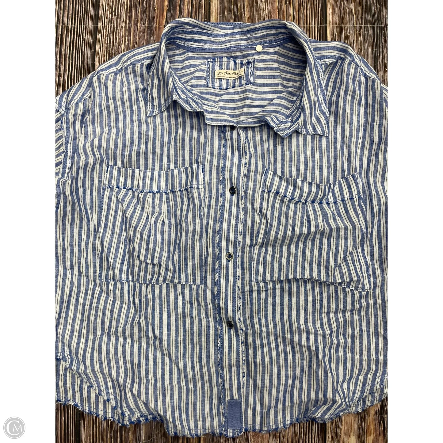 Top Short Sleeve By We The Free In Striped Pattern, Size: L