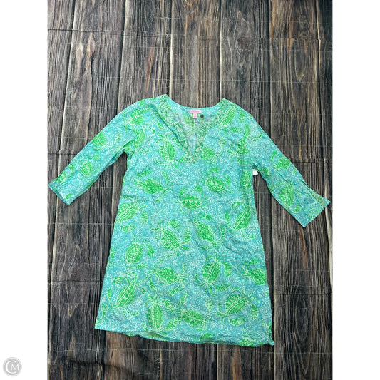 Dress Designer By Lilly Pulitzer In Blue & Green, Size: Xl