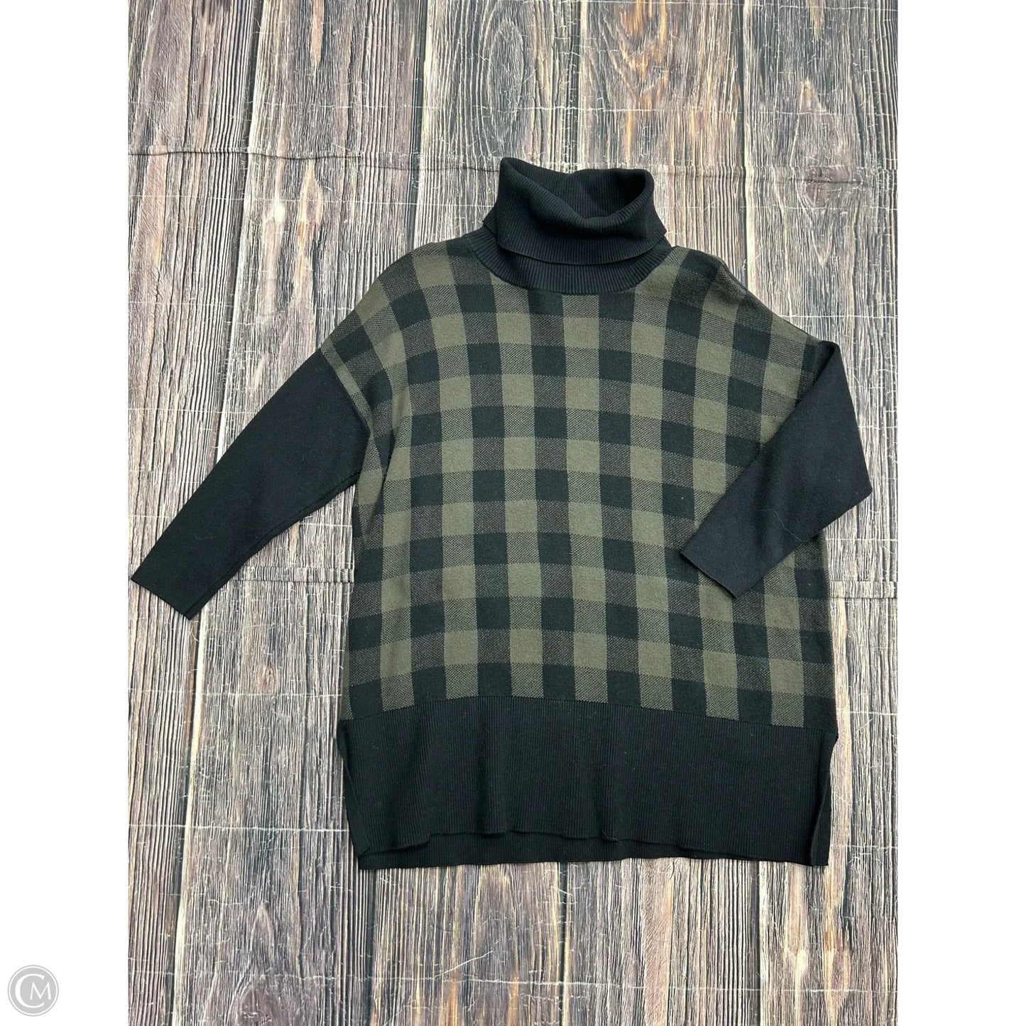 Sweater By Loft In Checkered Pattern, Size: M