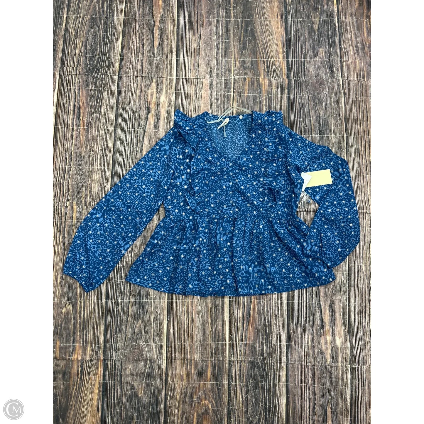 Top Long Sleeve By Clothes Mentor In Blue, Size: M